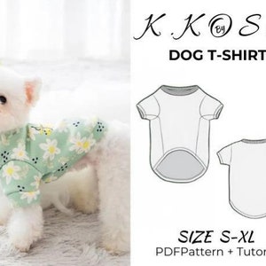 Dog Tee Shirt PDF Sewing Pattern /Cat T-shirt sew/Illustrated Step-by-Step Instructions All the secrets of making a cat T-shirt/A4-A0-Letter