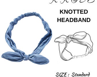 Knotted Headband Sewing Pattern PDF | Beginner DIY Hair Accessory | Adult Size | A4-Letter-A0