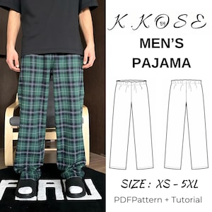 Men's Pajama Pants Sewing Pattern: Easy Loungewear (PDF)