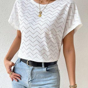 Batwing T-Shirt Schnittmuster / Frauen-T-Shirt nähen / Frauen-Größen XS-2XL (Digital PDF) A4/A0/Letter / Video zum Nähen von Frauen-T-Shirts Bild 2