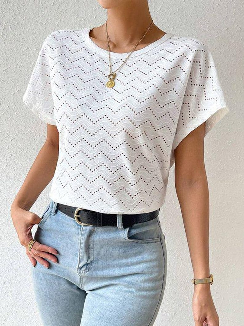 Batwing T-Shirt Schnittmuster / Frauen-T-Shirt nähen / Frauen-Größen XS-2XL (Digital PDF) A4/A0/Letter / Video zum Nähen von Frauen-T-Shirts Bild 2