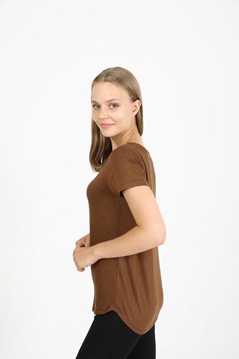 Women's Round Skirt T-shirt Sewing Pattern/A4-A0-Letter/Digital Download/women tshırt sewing video/basıc tshırt pdf/ladıes tshırt Sıze:S-2XL image 2