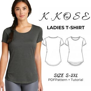 Camiseta de mujer con detalles de falda redonda / El diseño que no puedes encontrar está aquí con imagen Expresión fácil / Camiseta de mujer / Talla: S-2XL / A4-A0-Letter