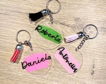 Personalized acrylic key rings