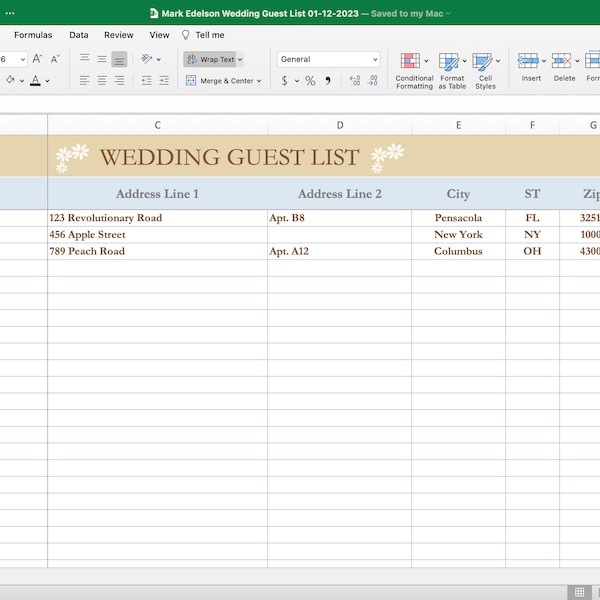 Wedding Guest Planner Template Etsy Wedding Guest Planner Template Etsy