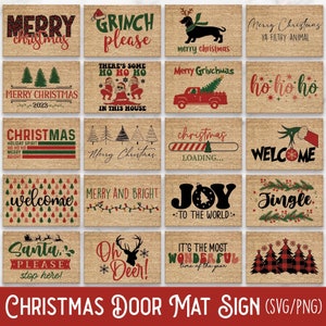 Christmas Doormat Svg Bundle, Xmas Door Mat Digital Download, Christmas Welcome Sign Svg, Funny Christmas Doormat, Christmas Holiday Gift