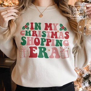 In mijn kerstinkopen tijdperk SVG PNG, tijdperk SVG png, retro golvende kerst SVG, trendy kerst SVG, Kerstmis PNG Plott & sublimatie