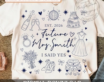 Personalized Future Wife Bridal Shower Png, Wife of The Party Bachelorette Png, Engagement Gift for Bride-To-Be, Custom Wedding Png