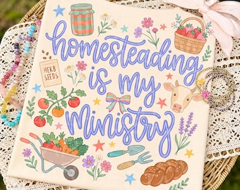 La vida en el campo es mi ministerio PNG, amante de las gallinas PNG, diseño de vida campestre estilo cottagecore, sublimación de camisetas de jardinería y vida rural