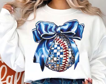Coquette Baseball png, Baseball Bow png, Retro Baseball png, Disco Baseball Png, Sports Sublimation png, Digital Download