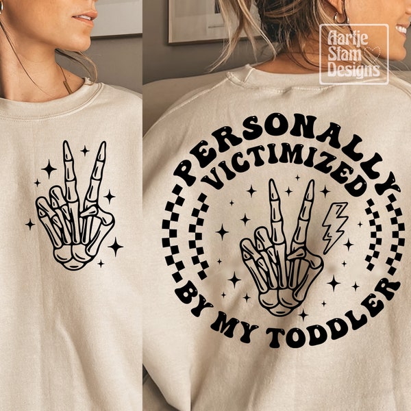 Personally Victimized by my Toddler Svg, Toddler Svg, funny toddler svg, toddler shirt svg, retro svg, groovy svg, Sublimation Designs