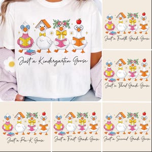 Back to School Goose PNG Bundle, Back to School Teacher Png, Preppy First Day of School Floral Girly Png, Pre-k 1st/2nd/3rd/4th Grade