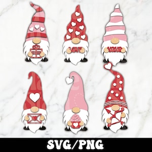 Valentines Gnome Bundle SVG, Valentines Day Decor, Valentines Gnome Ornaments Svg, Gnomes Sign, Laser Cut, Glowforge Svg, Files for CriCut
