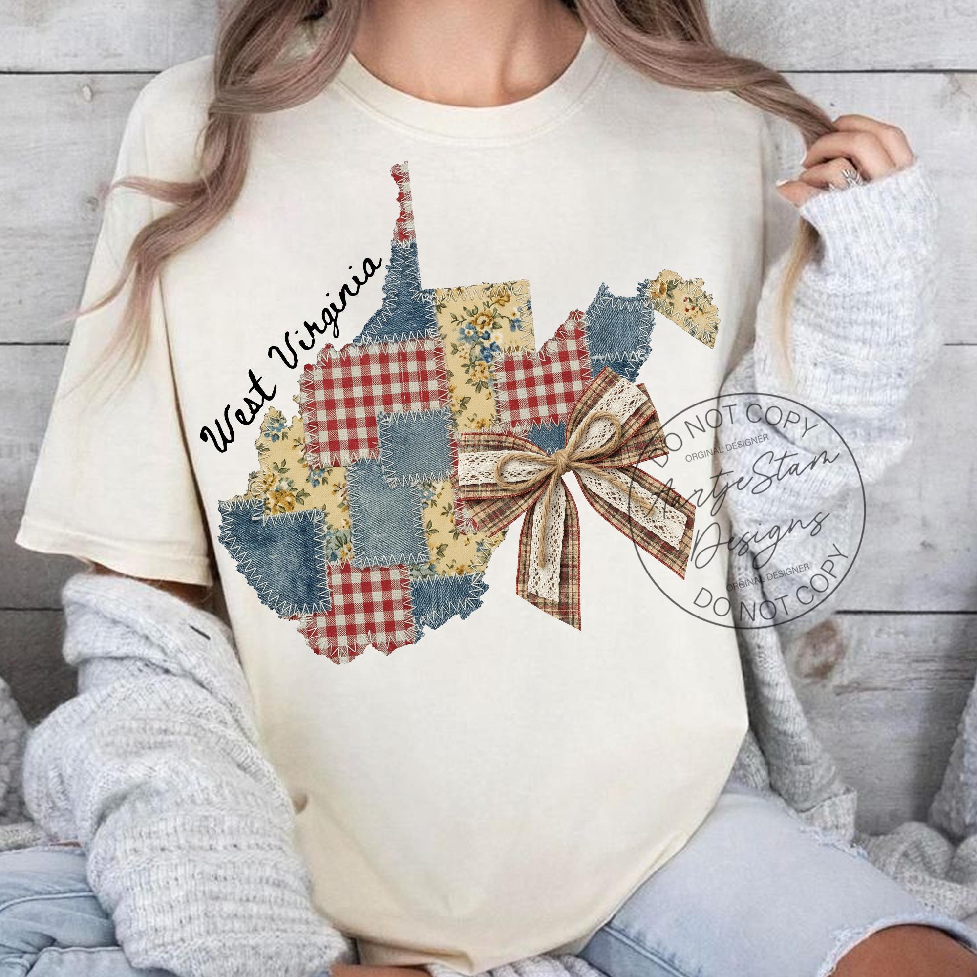 State Patchwork Floral Patchwork State Png, America USA Map Png, Coquette Png, Floral ...