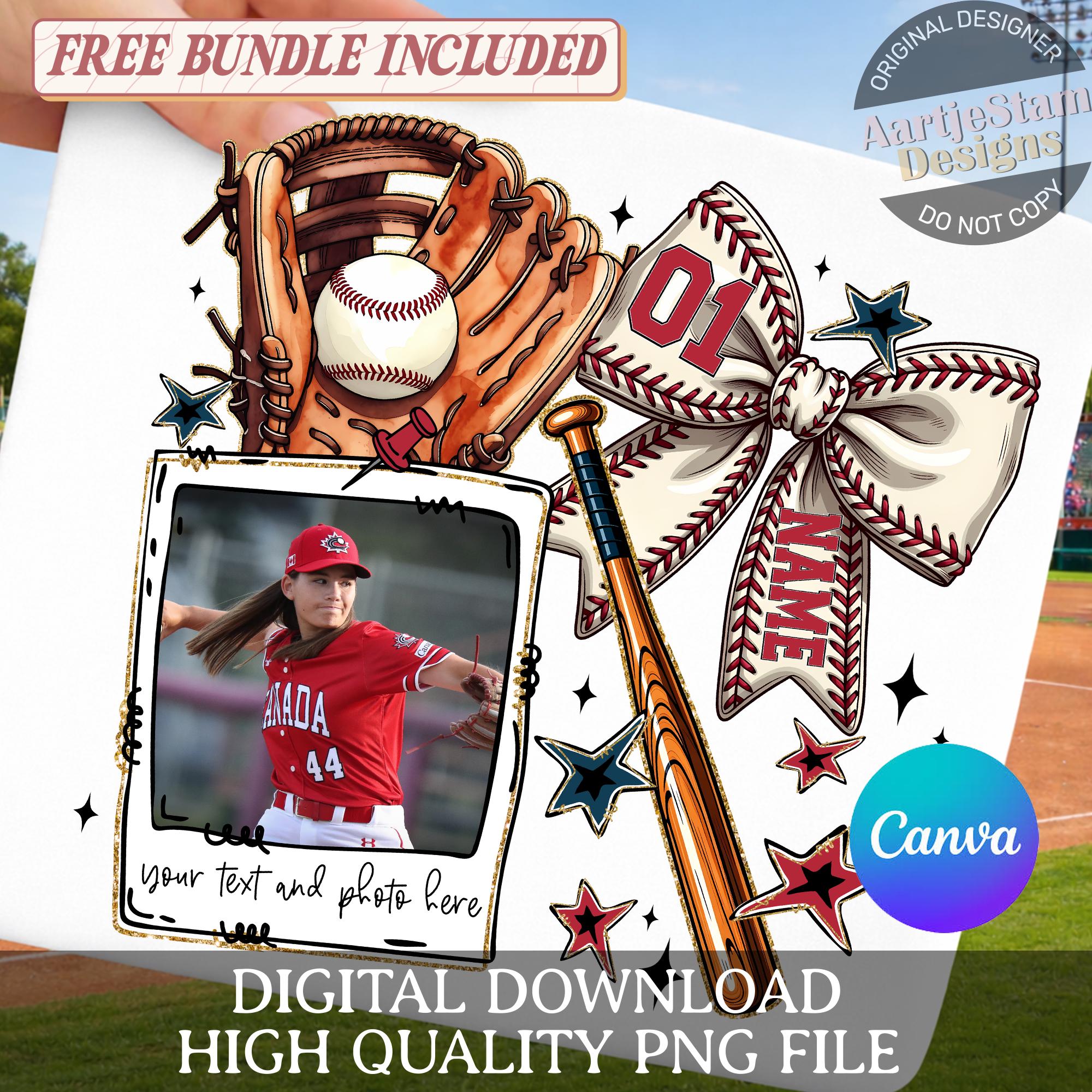 CUSTOM Template Baseball Photo Insert Png, Editable Baseball Photo PNG ...