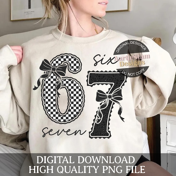 Number 67 Png, Checkered 67 Png, Leopard 67 Png, Sports Jersey Team 67th Birthday Png, 67 Trendy Png, Viral 6/7 Shirt Design, Download
