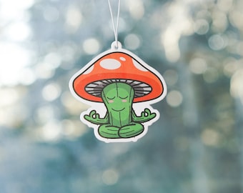 Meditation Mushroom Air Freshener, Scented car Air Freshener, Car Accessories, Car Charm, Car Ornament, Car Décor, Cute Car Freshener