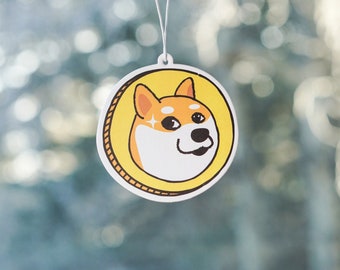 Shiba Inu Coin Scented Air Freshener, Car Air Freshener, Car Accessories, Car Charm, Car Ornament, Car Décor, Cute Car Freshener,Car Freshie