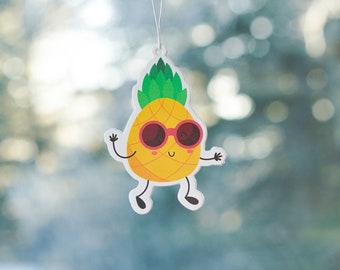 Sunglasses Pineapple Air Freshener, Scented car Air Freshener, Car Accessories, Car Charm, Car Ornament, Car Décor, Cute Car Freshener