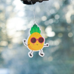 Sunglasses Pineapple Air Freshener, Scented car Air Freshener, Car Accessories, Car Charm, Car Ornament, Car Décor, Cute Car Freshener