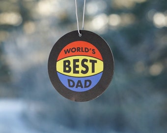 Best Dad Badge Duftender Lufterfrischer, Auto Lufterfrischer, Autozubehör, Vatertagsgeschenk, Geschenk für Ihn, Autodekor, niedlicher Autoerfrischer