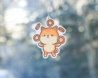 Dogecoin Money Scented Air Freshener, Car Air Freshener, Car Accessories, Car Charm, Car Ornament, Car Décor, Cute Car Freshener,Car Freshie