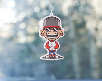 Hip Hop Guy Scented Air Freshener, Car Air Freshener, Car Accessories, Car Charm, Car Ornament, Car Décor, Cute Car Freshener, Car Freshie