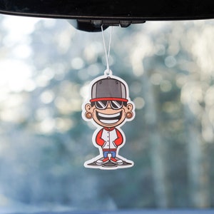 Hip Hop Guy Scented Air Freshener, Car Air Freshener, Car Accessories, Car Charm, Car Ornament, Car Décor, Cute Car Freshener, Car Freshie