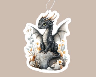 Deodorante per auto a forma di drago nero, simpatici deodoranti per auto, deodoranti profumati, accessori per auto, decorazioni per auto, regalo per lui/lei, regalo per fan di drago fantasy
