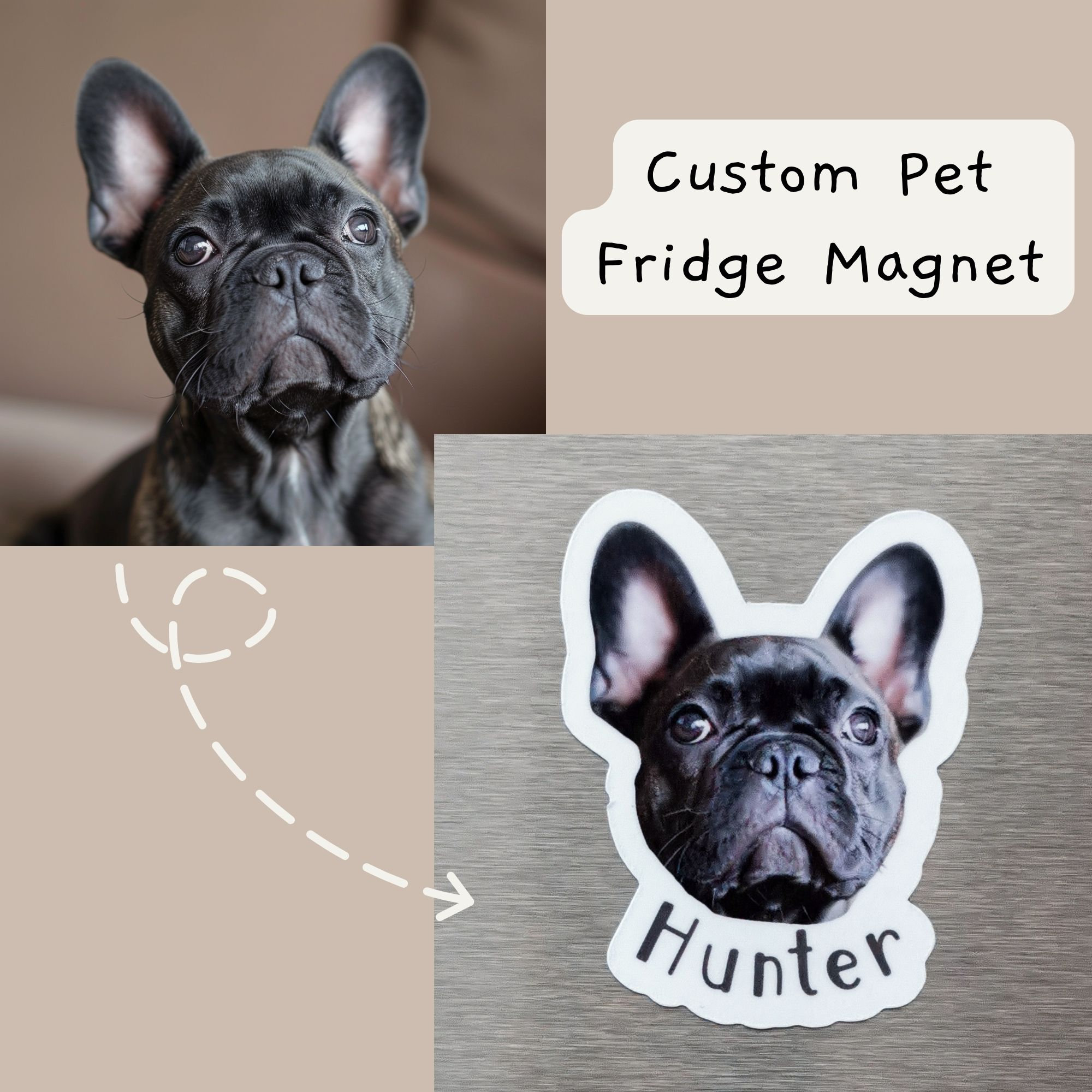I Love My Breed Bone-Shaped Pet Magnet - 8x4 Inches, Labradoodle Design, For Car, Fridge, Locker - View #7