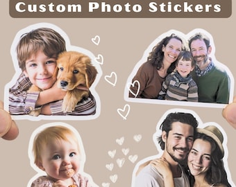 Custom Photo Sticker, Personalized Face Sticker, Die Cut Vinyl Waterproof, Personalized Gift, Portrait Sticker, Water Bottle Sticker Decal
