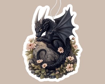 Black Dragon Air Freshener, Cute Car Air Freshies, Scented Freshener, Car Accessory, Car Décor, Gift for him/her, Fantasy Dragon Lover Gift