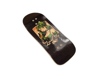 LEAN CITY FINGERBOARD - Shaped deck - 5 ply maple wood  - Original graphics - Professional fingerboard deck - 97*37mm - by Lean City