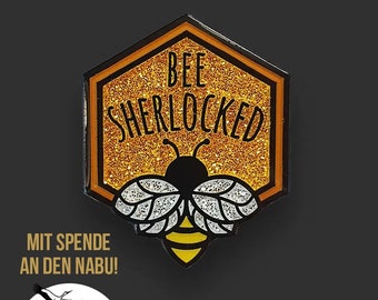 Bee Sherlocked | Sherlock Holmes pin | Bees Conservation