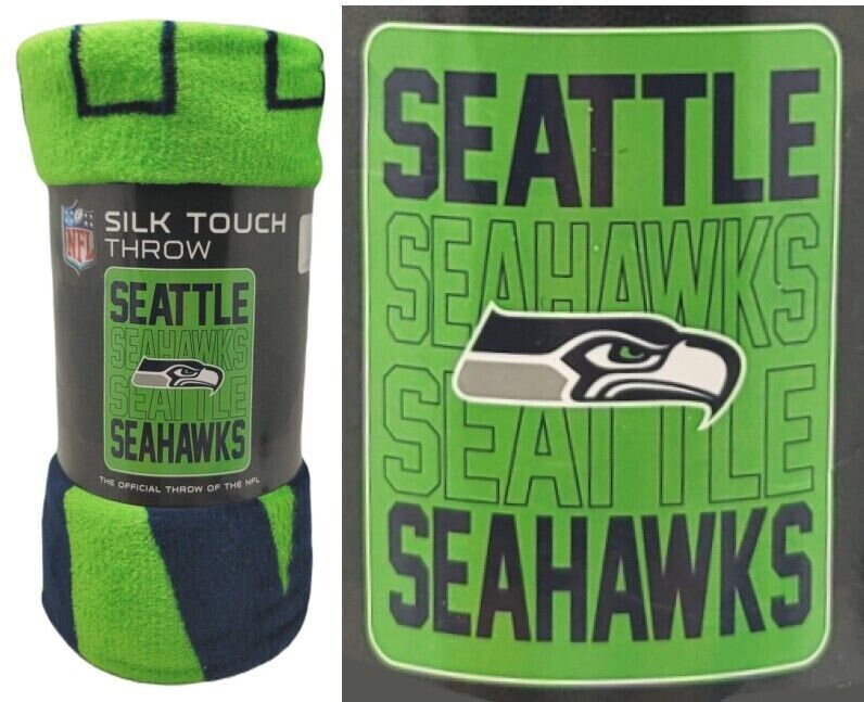 Seattle Seahawks Northwest Plush Raschel Blanket Throw Etsy