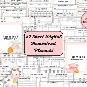 Farm Planner, Printable Homestead Planner, Ranching Planner, Farming Journal, Farm Animal Care Planner, Gardening Planner, Chicken Planner