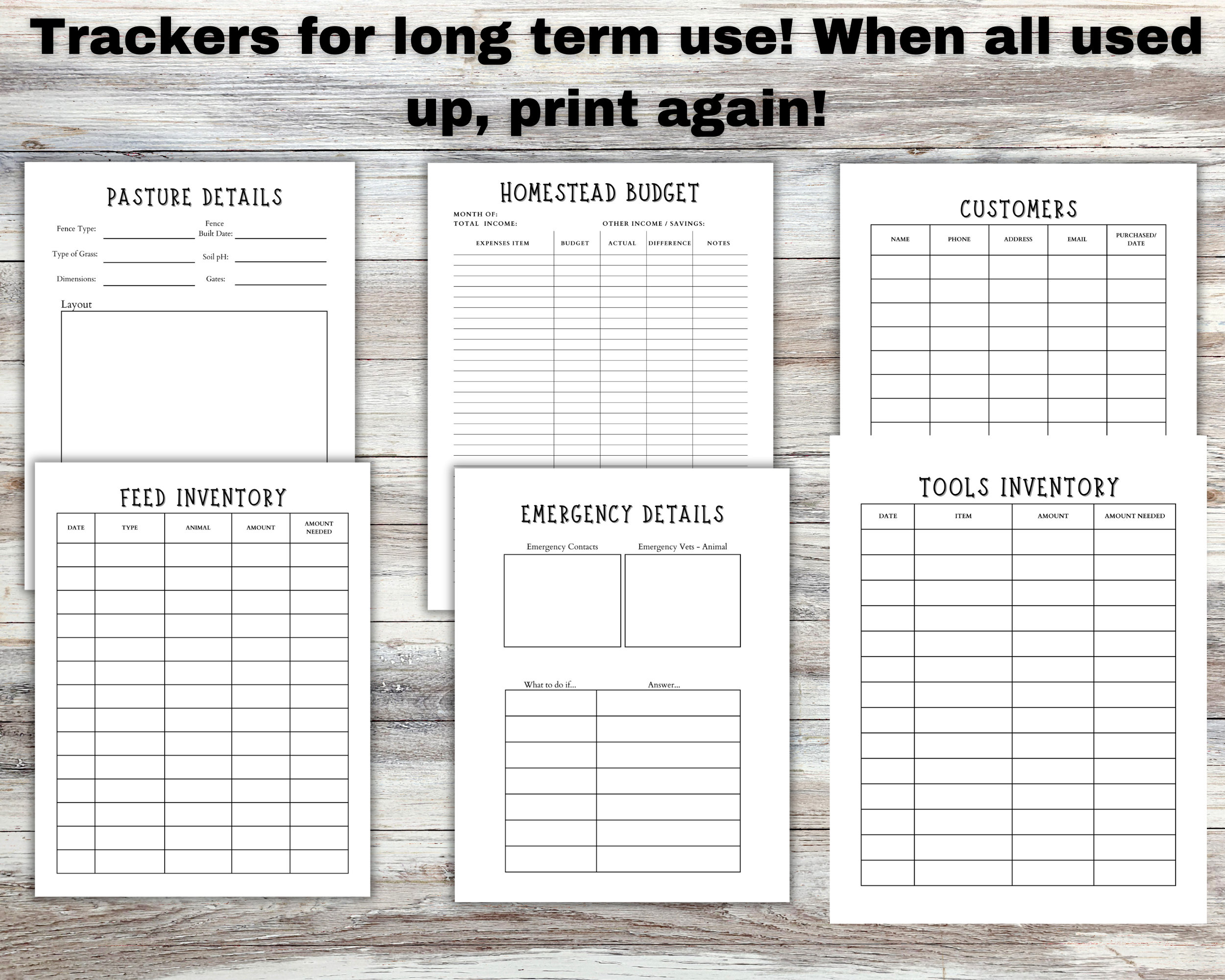 HUGE Generic Farm Planner, Printable Homestead Planner, Ranching ...