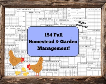 Minimalist Farm and Garden Planner: 154-Page Homestead Tracker, Homeschool Tool (Digital Download)