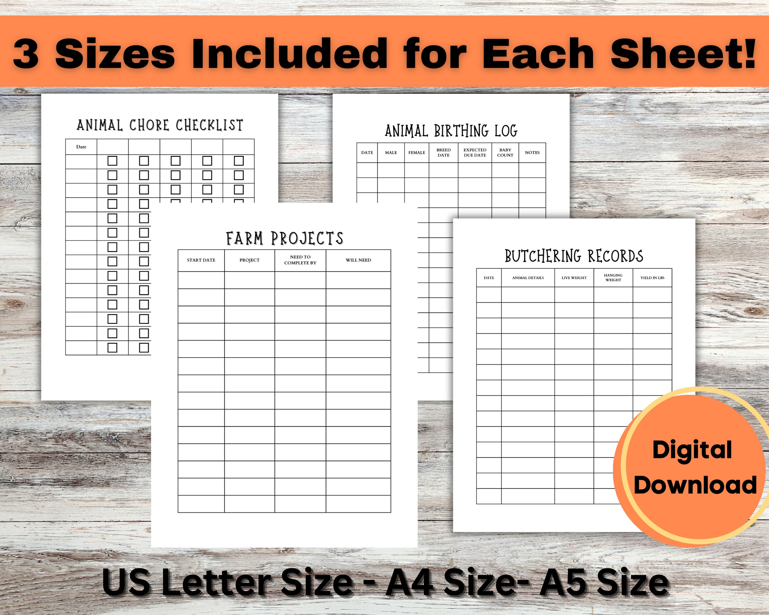 HUGE Generic Farm Planner, Printable Homestead Planner, Ranching ...