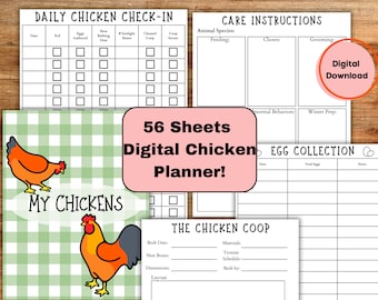 Printable Chicken Planner: Homestead & Egg Tracker (Digital Download)