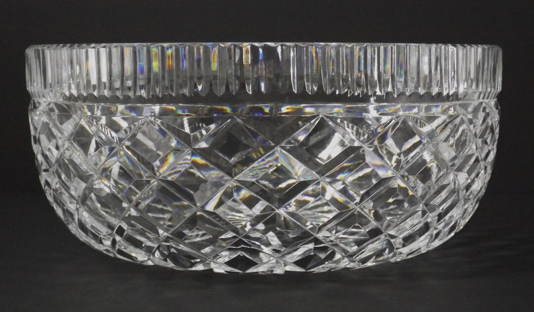 WATERFORD CRYSTAL KILLEEN Cut Round Fruit Salad Serving Etsy