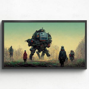 Mekaniserad Bedog | Sci-fi-fantasikonst | Datorgenererad konst | Kosmiskt skräcklandskap | Bild på TV + skrivbordskonst | Digital nedladdning