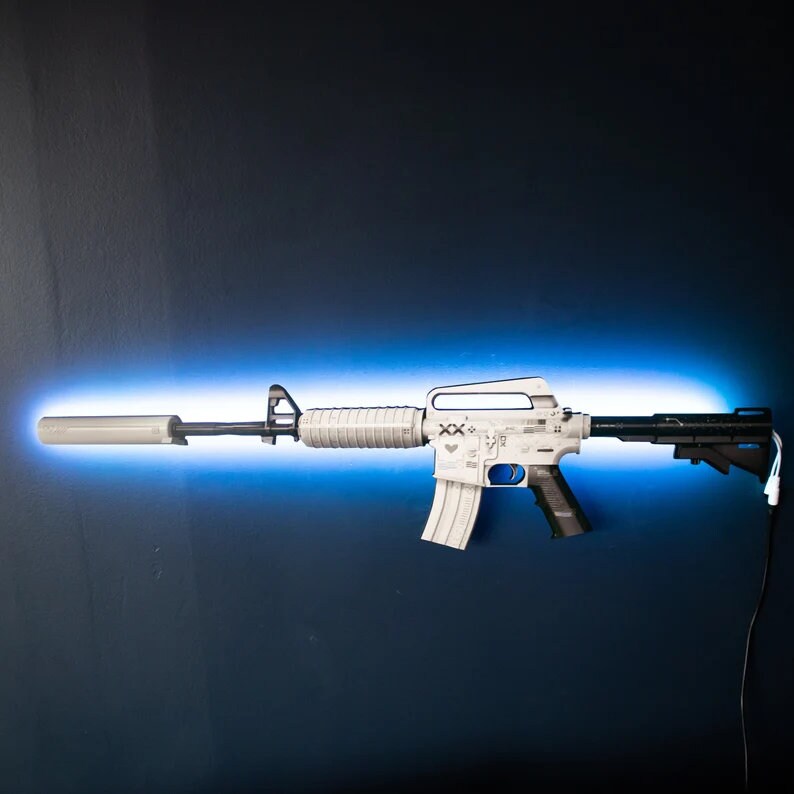 CS GO M4A1S Printstream Rgb Wall Art Counter Strike Global Offensive