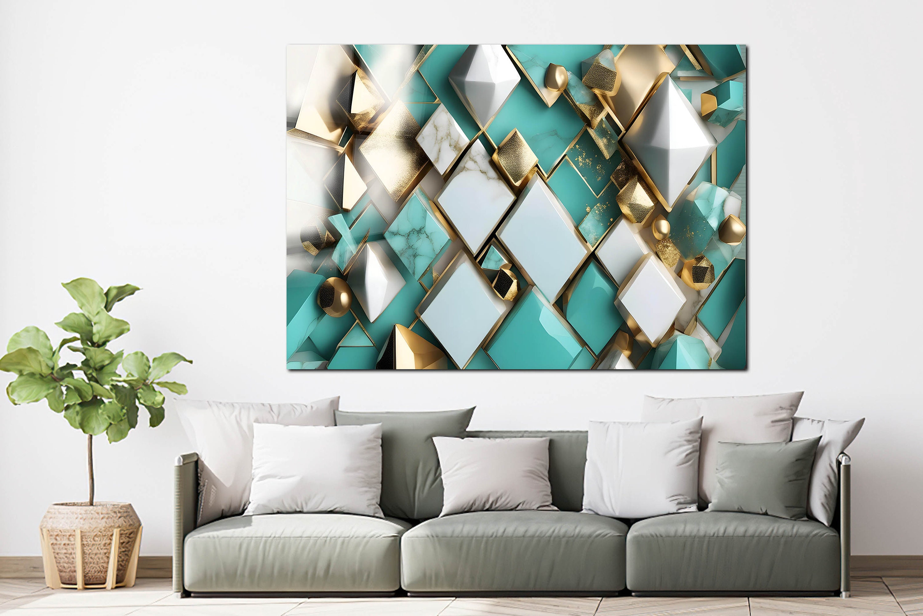 Tempered Glass Wall Art 3d Glass Wall Decor Abstract Gold - Etsy - Decorative 3D Art On Transparent Glass Wall Backing