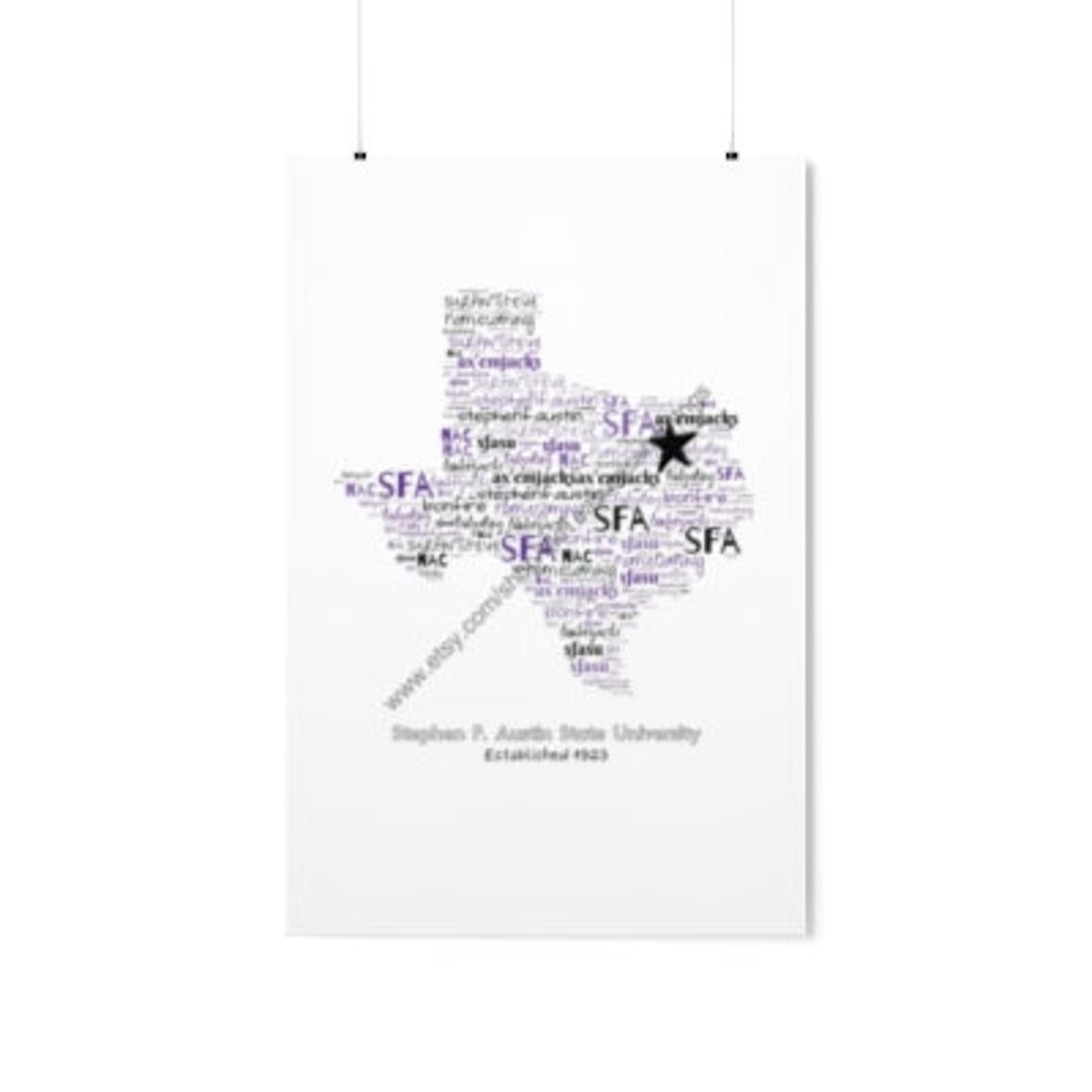 SFASU College Wall Decor Grad and Alumni Gifts College Etsy