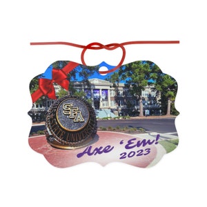 SFA University Rectangular Metal Ornament gift SFA alumni ornament college christmas ornament sfa lumberjack graduate gift college ornament