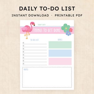 Cute To-Do List · Instant Download PDF · Fabulous Flock