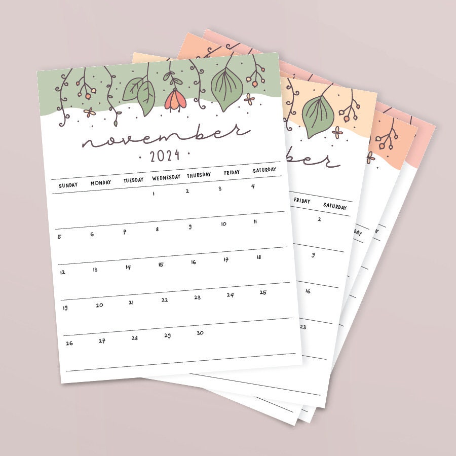 Printable 2024 Calendar - Etsy