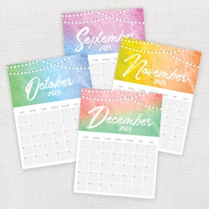 Printable 2025 Calendar - Etsy