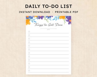 Lista de tareas imprimible: Descarga PDF (Carta y A4)